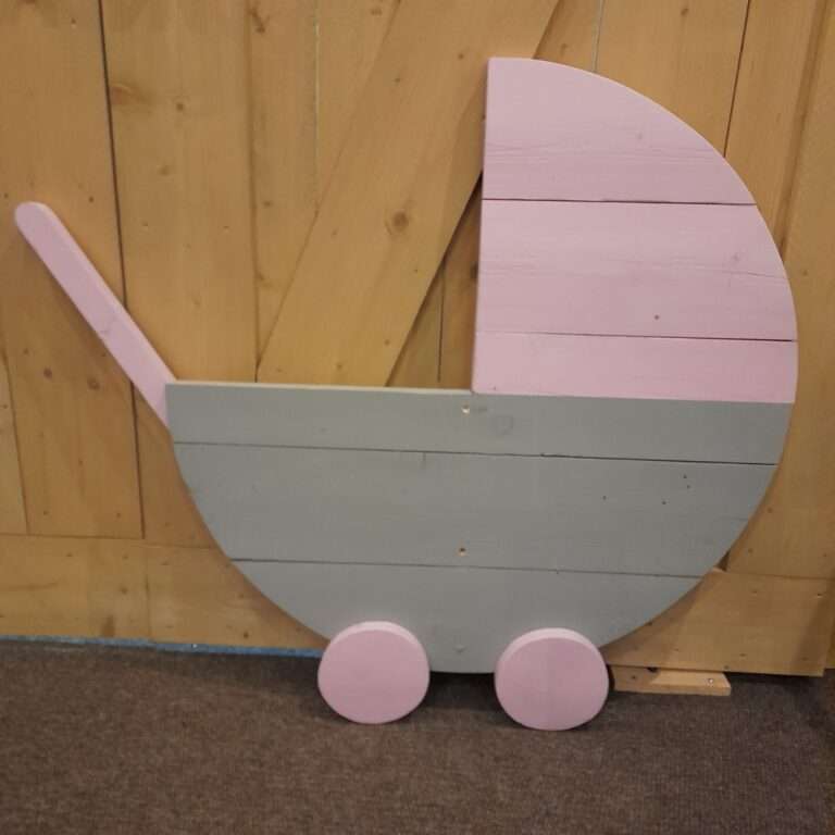 HetBabyGoed-Geboortebord-kinderwagen.roze